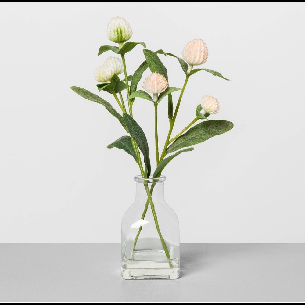 Medium Faux Thistle Arrangement pink